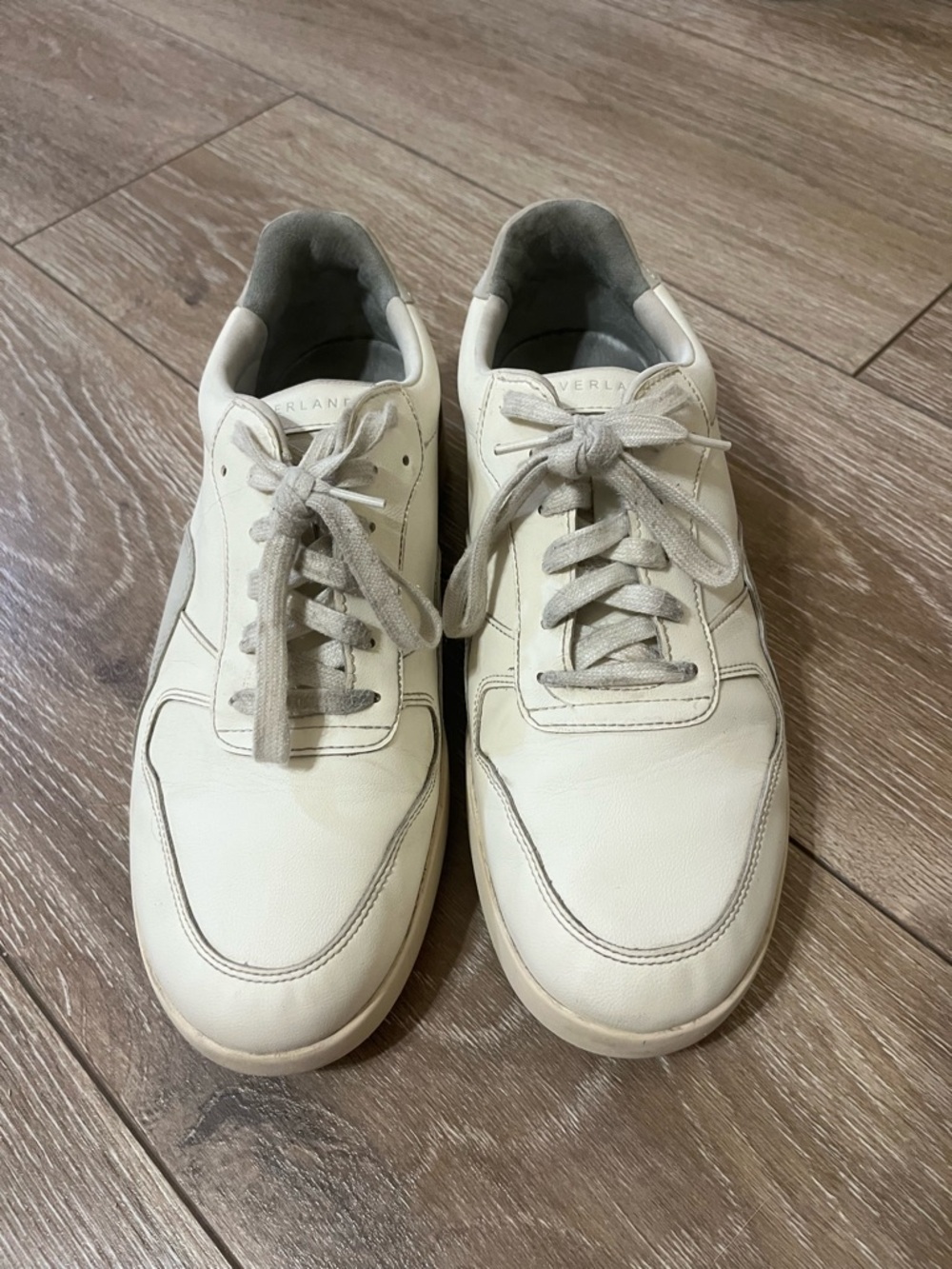 Everlane Cream Leather Low-Top Sneakers